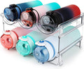 Stackable Water Bottle Organizer - 2 Pack Cabinet Storage Rack for Neat and Easy Access